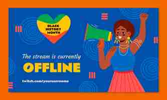 Free vector twitch background for black history month