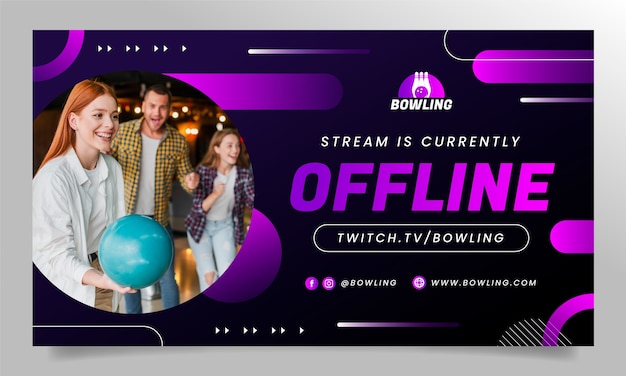 Twitch background for bowling championship