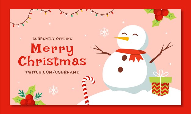 Twitch background for christmas season market