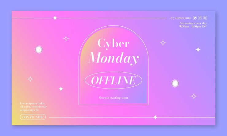 Free Vector twitch background for cyber monday