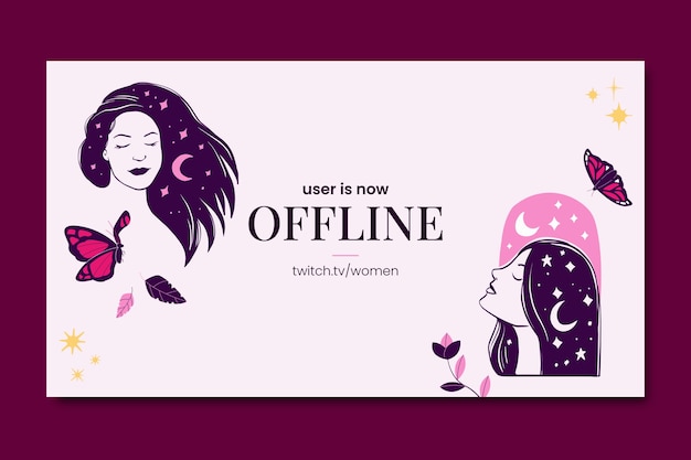 무료 벡터 국제 여성의 날 축하를 위한 twitch 배경