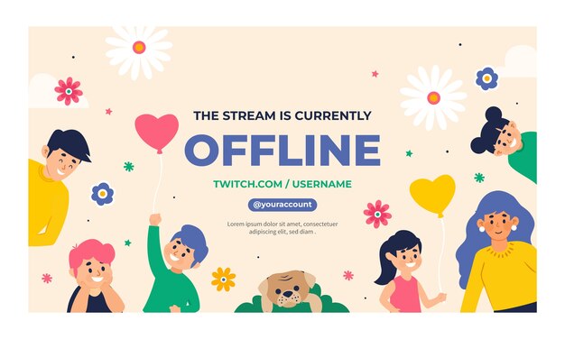 Free Vector twitch background for international day of families celebration