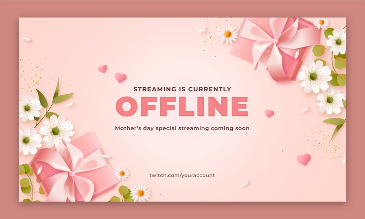 Бесплатный Вектор twitch фон для празднования дня матери