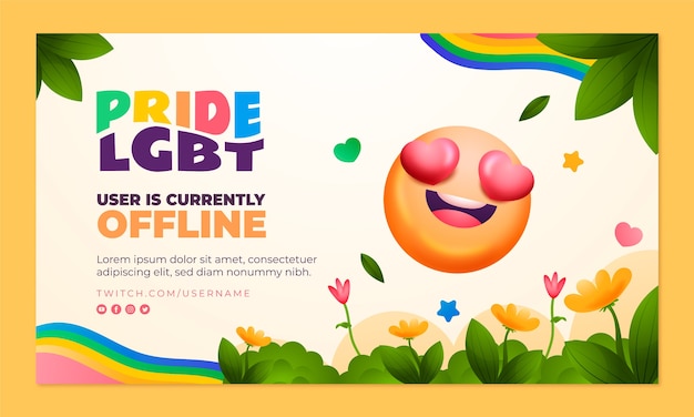 Twitch background for pride month celebration