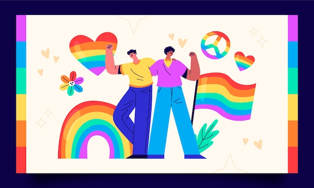 Twitch background for pride month celebration