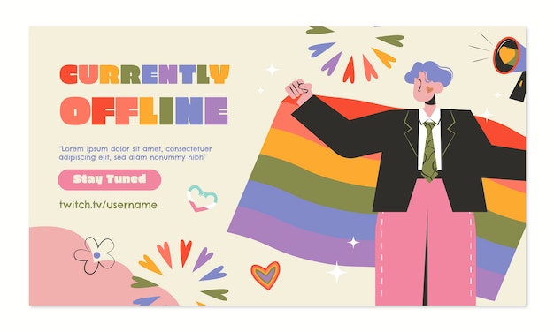 Twitch background for pride month celebration