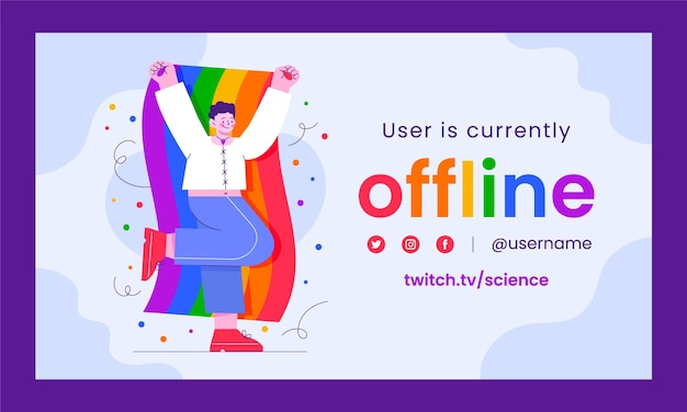 Twitch background for pride month celebration