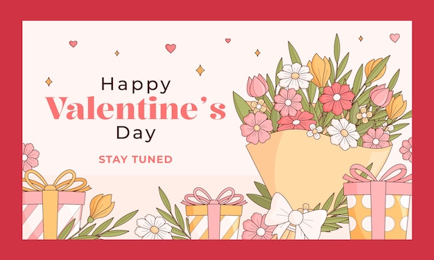 Free vector twitch background for valentine's day