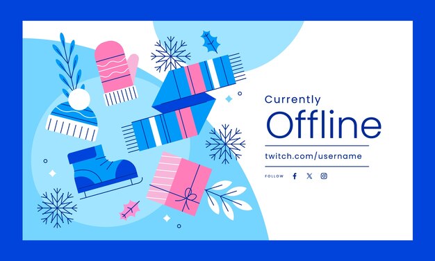 Twitch background for winter season celebration