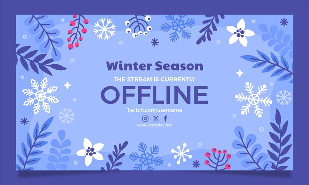 Twitch background for winter season celebration