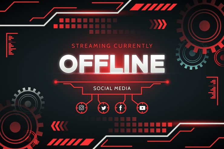 Free Vector twitch banner in gammer style