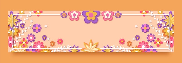 Free vector twitch banner template for spring celebration