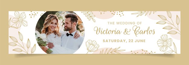 Twitch banner template for wedding celebration