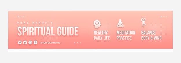 Twitch banner template for yoga retreat and spa