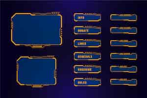 Free vector twitch stream panels design