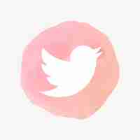 Free vector twitter app icon vector with a watercolor graphic effect. 21 july 2021 - bangkok, thailand