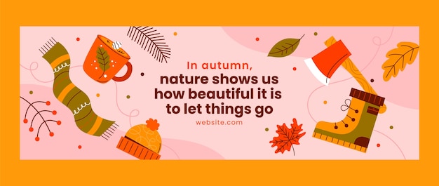 Twitter header template for autumn season celebration