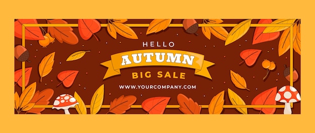 Twitter header template for autumn season celebration