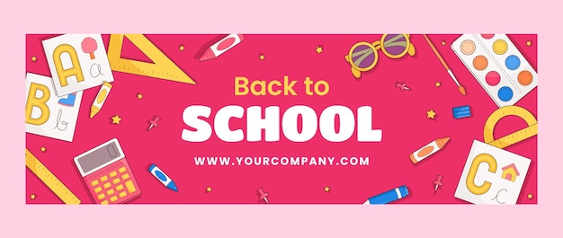 Twitter header template for back to school season