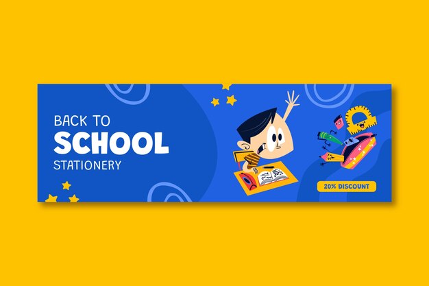 Twitter header template for back to school season