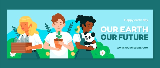 Twitter header template for earth day celebration