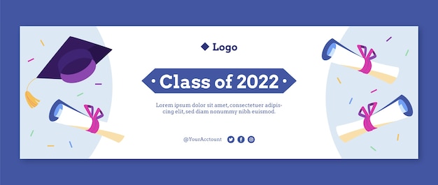 Twitter header template for graduation celebration