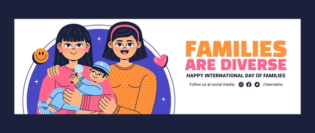 Twitter header template for international day of families