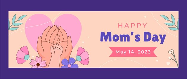 twitter header template for mother's day celebration