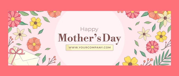 Twitter header template for mothers day celebration