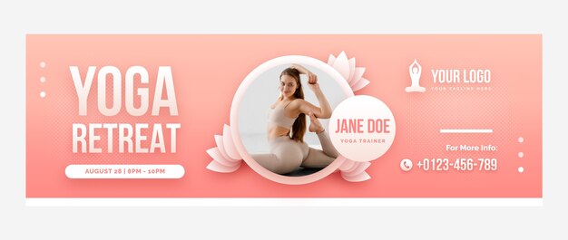 Twitter header template for yoga retreat and spa