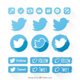 Twitterのアイコンセット プレミアムベクター Twitterのアイコンセット プレミアムベクター