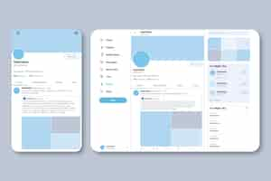 免费矢量twitter界面的概念