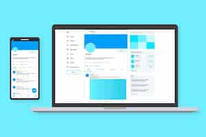 Free vector twitter interface template