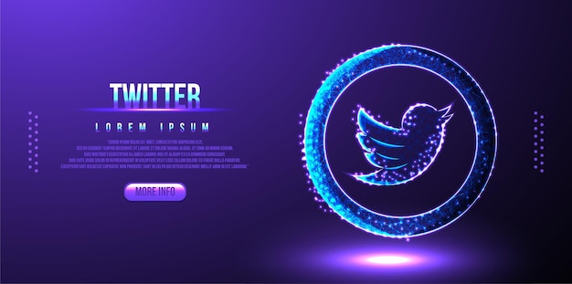 Free vector twitter social media marketing background