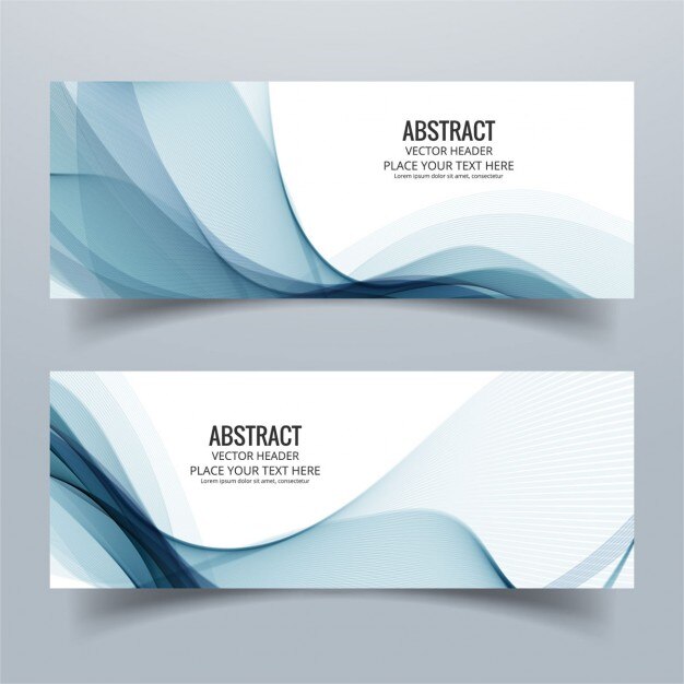 Free vector two banners with smoke texture