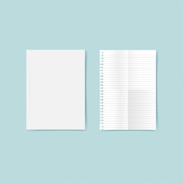 Free vector two blank papers