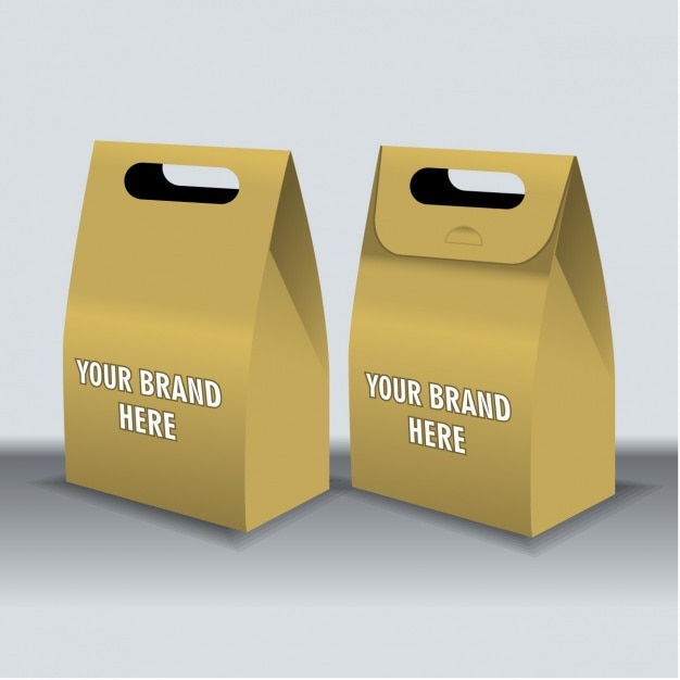 Free Vector two boxes for fast food