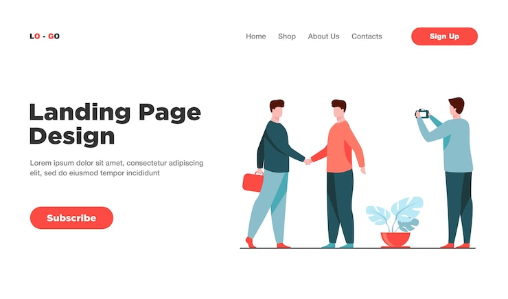 Free Vector two businessmen shaking hands and other man taking photo. partners, agreement.