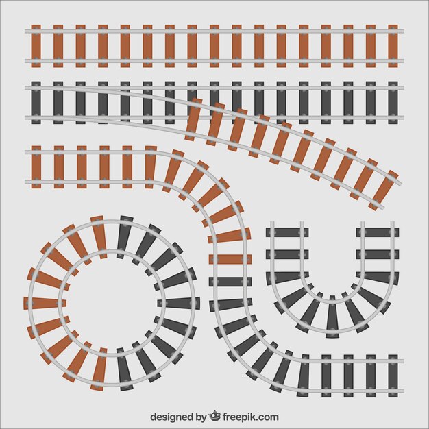 Two color train track collection