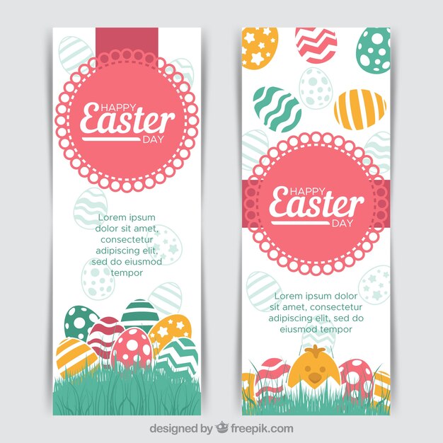 Two creative easter banners