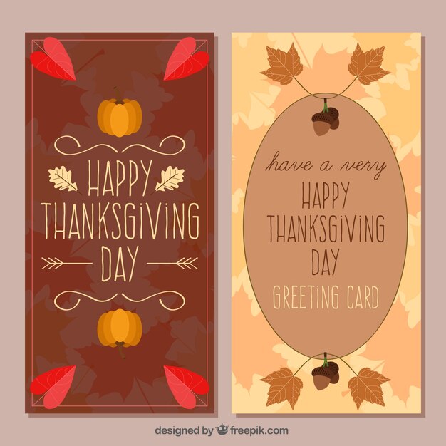 Two cute banners for thanksgiving day