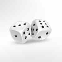 Free vector two dices on white background