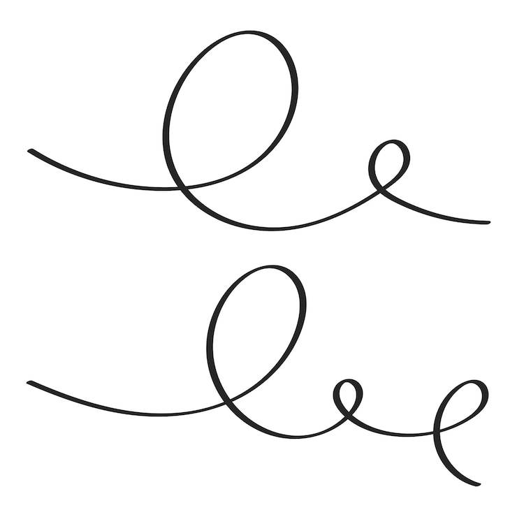 Free Vector two hand drawn scribbles