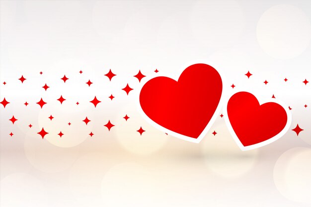バレンタインデーの2つの心の美しい背景