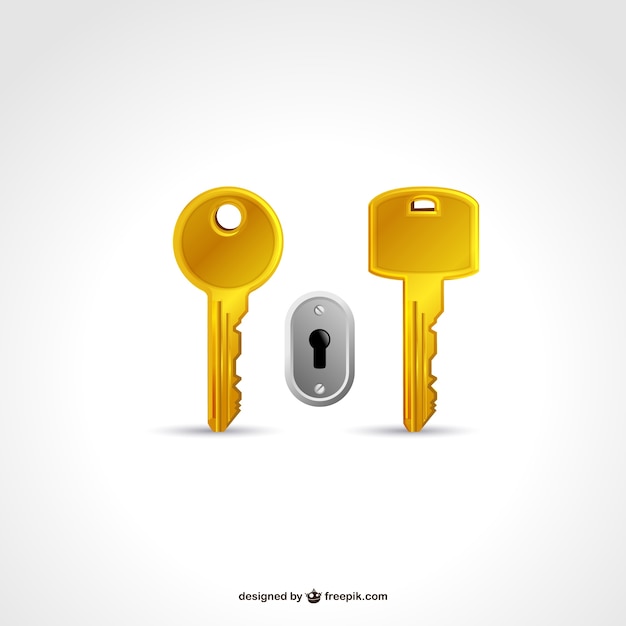 Free vector two keys and a keyhole