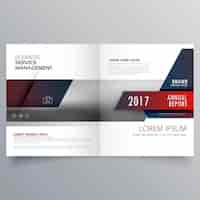 Free vector two leaf brochure