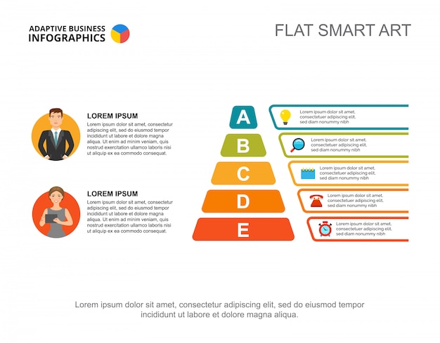 Two partners process chart template for presentation. business data visualization