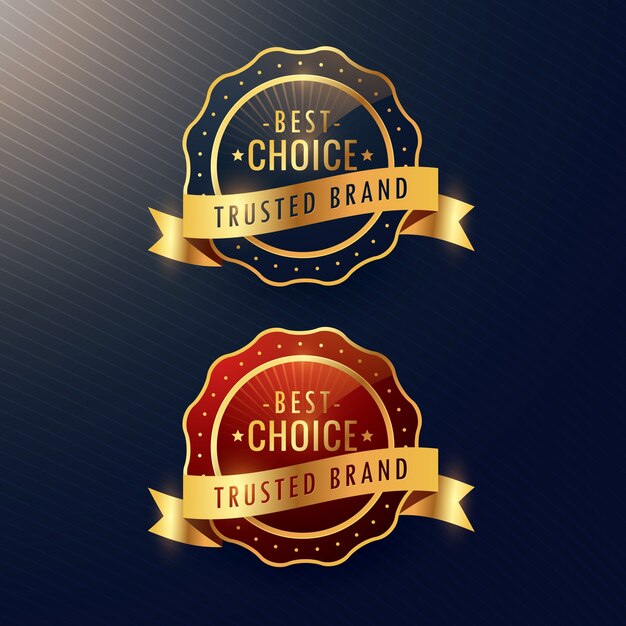 Two premium badges