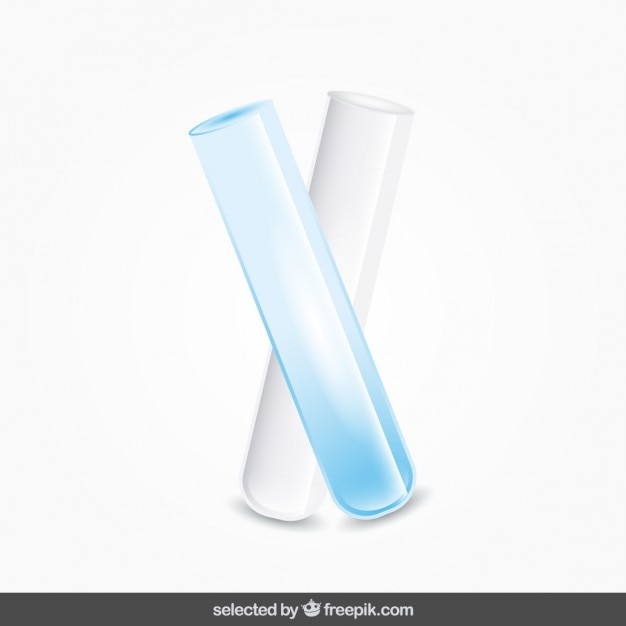 Free vector two realistic laboratory glass