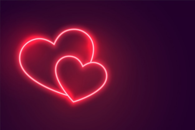 Free vector two romantic hearts connected to each other